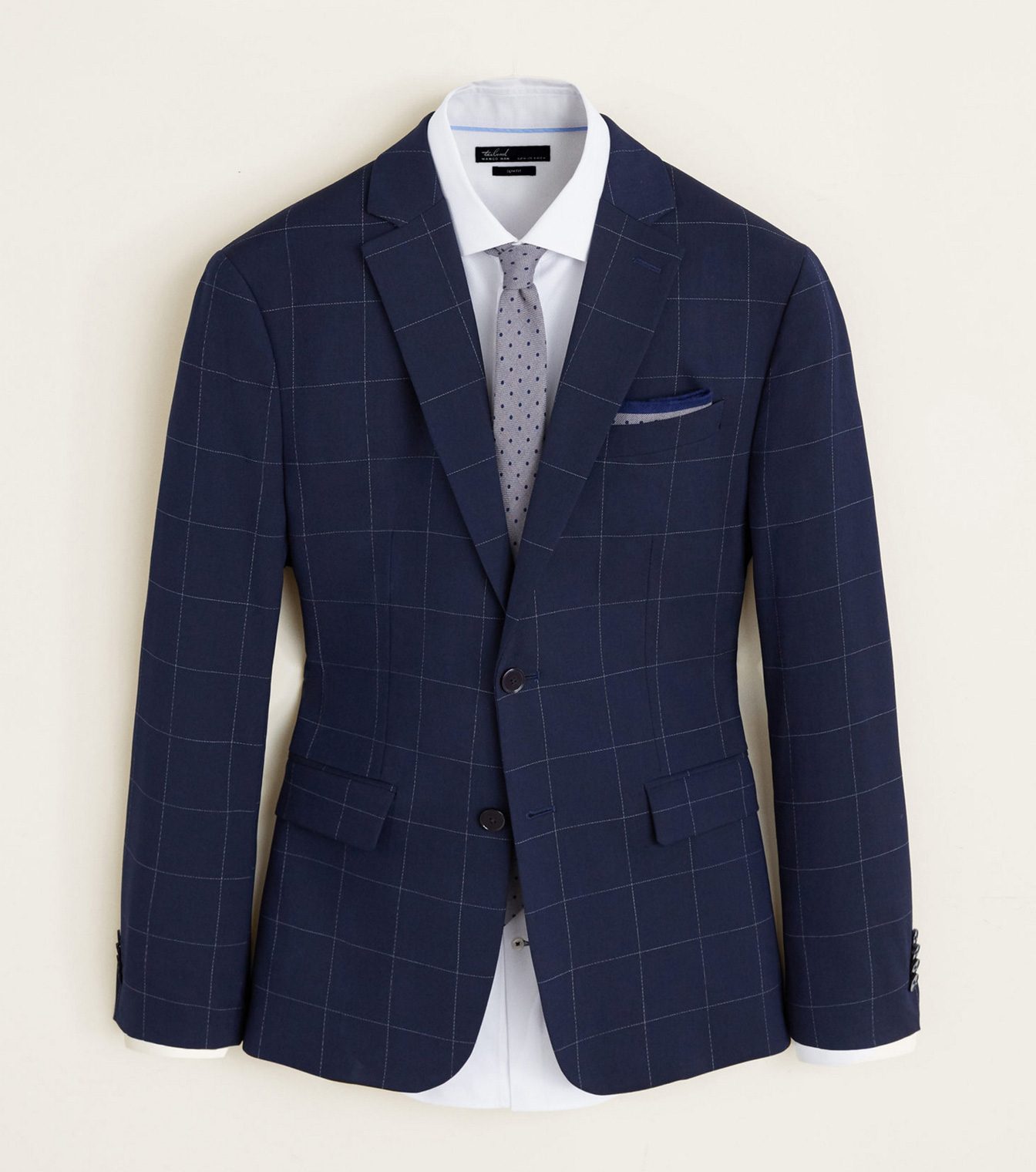 Slim-fit check suit blazer